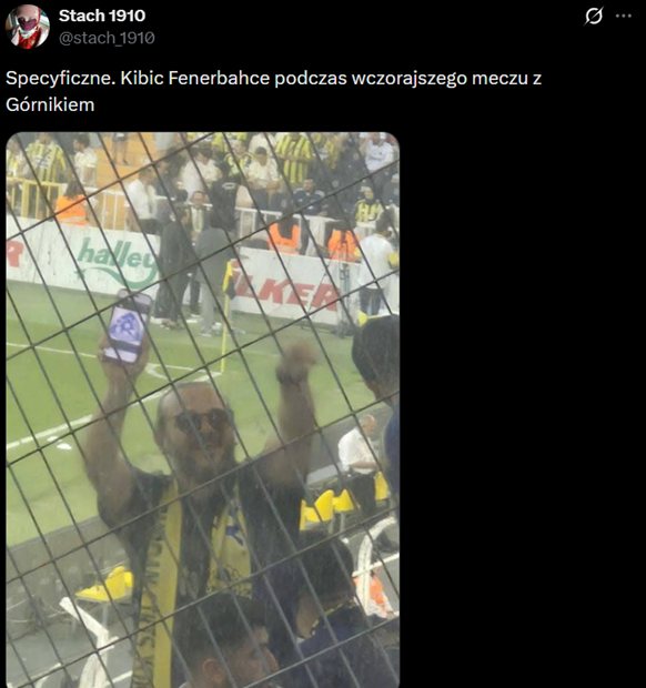 Oto co kibic Fenerbahce POKAZYWAŁ fanom Górnika Zabrze xD